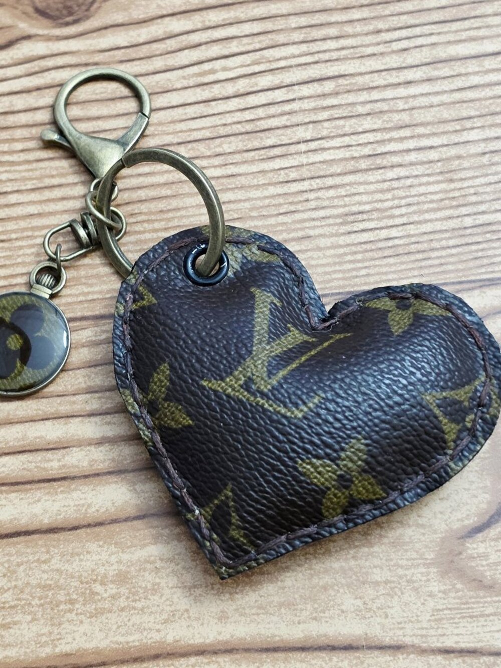 Louis Vuitton heart-shaped bag charm/keychain
